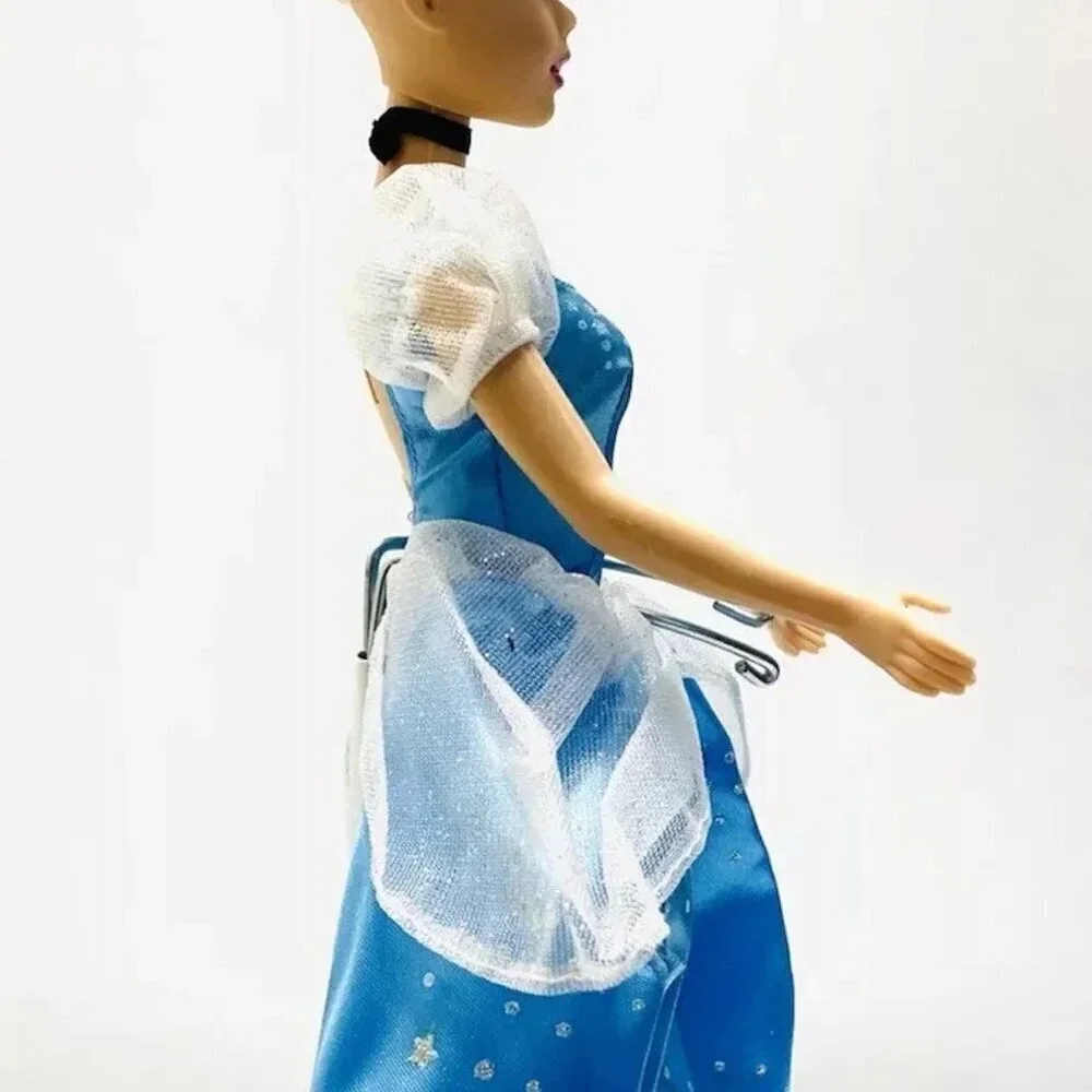 MATTEL BARBIE Disney Cinderella Doll Blonde Hair Blue Eyes Blue Dress 12